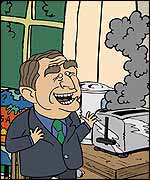 US President George Bush in the show 