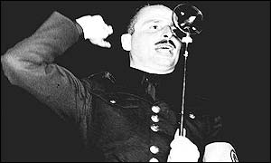 Mosley addresses a meeting in 1936 in the East End