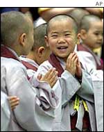 Young Buddhist monks