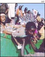 Somalis arriving in Aden in 1993