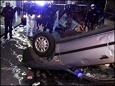 Aftermath of the riots in Burnley