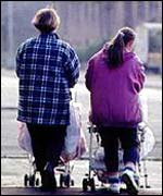 Women with pushchairs