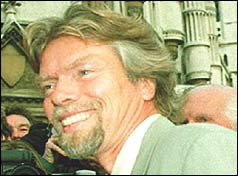Richard Branson leaving court