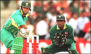 Rashid Latif keeping against South Africa