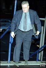 Chris Robinson arrives at Hampden