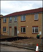 The homes were built on a bomb site