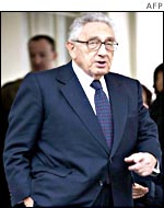 Henry Kissinger leaving White House after his appointment