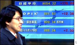 Japan stock board, 28 November 2002