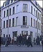 Protesters in Antwerp street