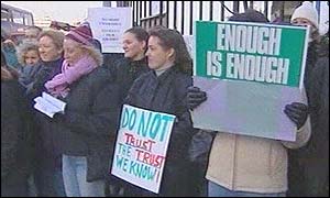 Glasgow Royal Infirmary workers on strike
