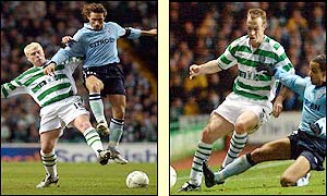 Lennon wrestles to free the ball in midfield and Valgaeren almost gives away an early goal