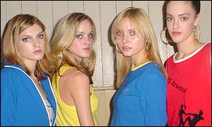 Katie Walker's designs being modelled at the launch