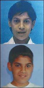 Dvir Anter, 13, and Noy, 12, Anter [photo: Haaretz newspaper]