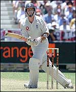 Nasser Hussain was out trying to play a hook shot