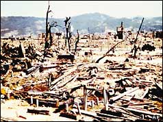 Hiroshima shortly after the bomb was dropped