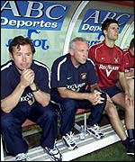 Peter Reid (centre) has expressed interest in the Irish job