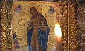 Ikon at church in Cyprus