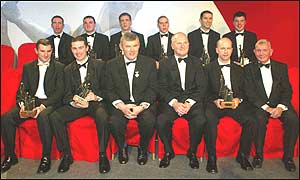 The six Armagh winners were joined by Peter Canavan and Kevin Cassidy
