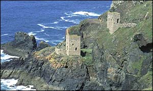 Abandoned mine at Botallack in Cornwall