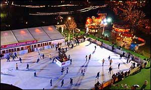 The open-air rink outside City Hall