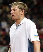 Kafelnikov struggled in the opening set