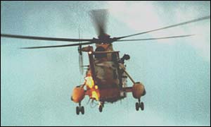 A rescue helicopter from Chivenor
