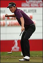 Fredrik Jacobson celebrates his victory