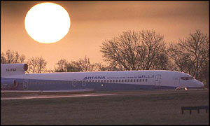 Hijacked charter plane at Stansted