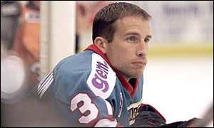 Belfast Giants net-minder Mark Cavallin was finally beaten by a Steelers goal