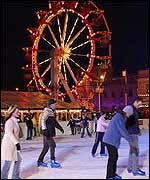 The open-air rink outside City Hall