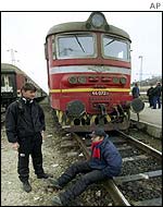 Railway strikers