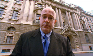 John Sweeney outside the Old Bailey