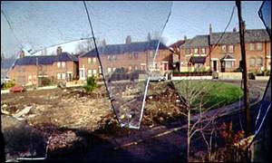 Vandalised housing estate