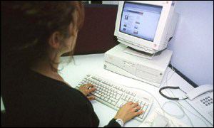 Woman using PC