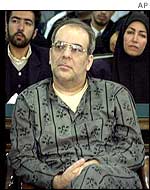 Iranian reformist Abbas Abdi at his trial on Tuesday