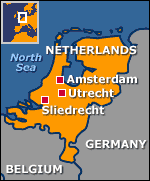 Map showing bomb locations