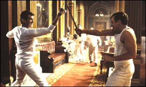 Pierce Brosnan and Toby Stephens in Die Another Day