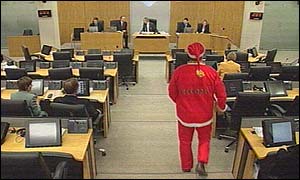 AM Mick Bates dressed as Santa Claus