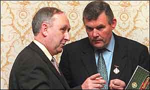 Frank Murphy pictured with current GAA president Sean McCague