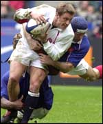 England's Wilkinson takes a hit