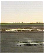 Open cast mine site at Llanilid