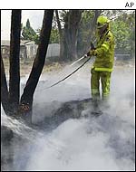 Firefighters at Blackheath in the Blue Mountains