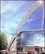 An artist's impression of the new Wembley Stadium 