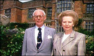 Denis and Margaret Thatcher at Chequers