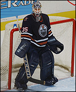 Edmonton Oilers' netminder Tommy Salo