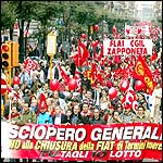 Fiat workers protesting in Naples