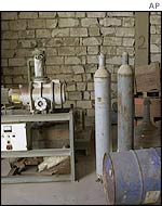Stored machinery at the Tawaitha facility south of Baghdad