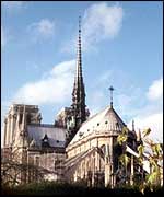 View of Notre Dame Cathedral in Paris
