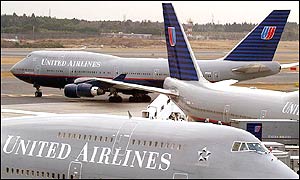 United Airlines aeroplanes