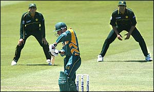 Neil McKenzie in action against Pakistan
